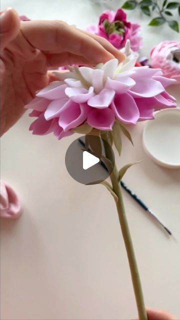 Sugar Flowers, Cold Porcelain, Master Class, Dahlia, Chanel, Flowers, On Instagram, Fimo