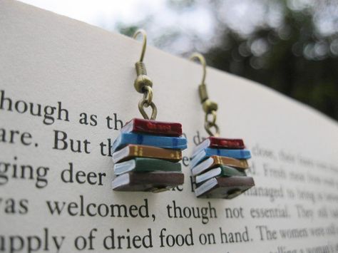 Book Themed Crafts, Super Clay, Elf Earrings, Weekly List, Quirky Girl, Things I Need To Buy, Gifts For Book Lovers, List Of Books, Edgy Jewelry