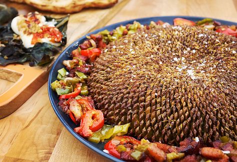 Grilled Sunflower Head, Basting Sauce, Grilled Bread, Vinaigrette Recipes, Barbecue Recipes, Grilled Vegetables, Cookbook Recipes, Stick Of Butter, Grilling Recipes