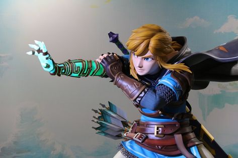 Link Cosplay, Zelda Tears Of The Kingdom, Funny Morning Pictures, Switch Nintendo, Life Size Statues, Tears Of The Kingdom, Demo Game, Link Zelda, Zelda Art