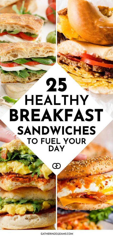 Healthy Bagel Sandwich, Healthy Breakfast Sandwiches, Healthy Filling Breakfast, Healthy Bagel, Low Fat Breakfast, Easy Breakfast Sandwich, Healthy High Protein Breakfast, Healthy Breakfast Sandwich, Healthy Egg Breakfast