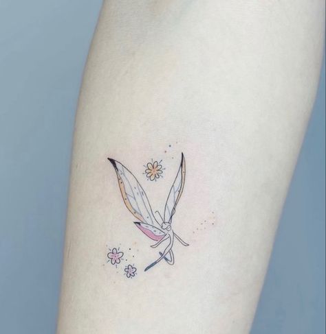 Male Fairy Tattoo, Tiny Fairy Tattoo Simple, Minimal Fairy Tattoo, Small Fairy Tattoo, Tattoo Ideas Minimal, Pixie Tattoo, Tattoo Canvas, Kpop Tattoos, Male Fairy