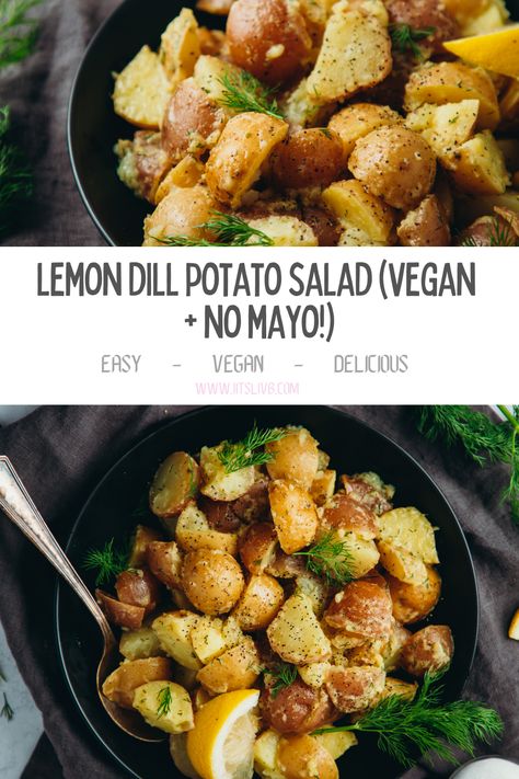 Potato Salad Vegan, Dill Potato Salad, Dill Potato, Potato Salad Recipes, Mains Recipes, Side Dish Ideas, Dill Potatoes, Ms Diet, Dill Recipes