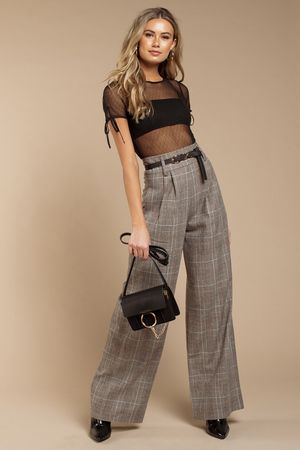 January Edit, Multi, Lavande Striped Pant High Pants Outfit Classy, Plaided Pants Outfit, High Waisted Plaid Pants, Cinnamon Pants Outfit, Brown Plaid Trousers Outfit, How To Style Plaid Pants Casual, Brown Striped Pants Outfit, Wide Leg Plaid Pants Outfit, Plaid Wide Leg Pants Outfit