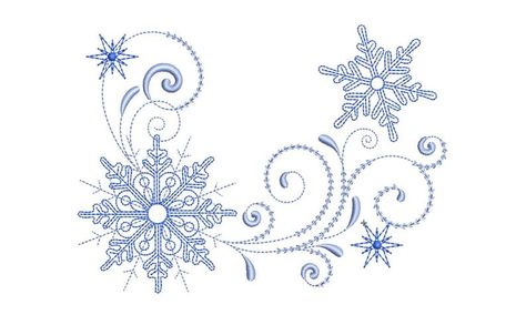 Embroidery designs Crystal Snowflakes 5x7 INSTANT DOWNLOAD | Etsy Snowflakes Embroidery Pattern, Snowflake Swirl, Snow Flake Tattoo, Snowflakes Drawing, Snowflake Embroidery, Winter Embroidery, Embroidery Design Sets, Crystal Snowflakes, Letter Stencils