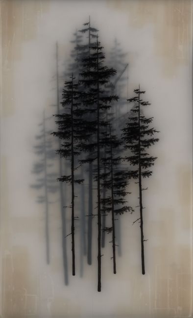 Brooks Shane Salzwedel Unique Drawings, Black Tree, Encaustic Art, The Fog, Charcoal Drawing, Drawing Tutorials, Pics Art, Large Painting, Tree Art