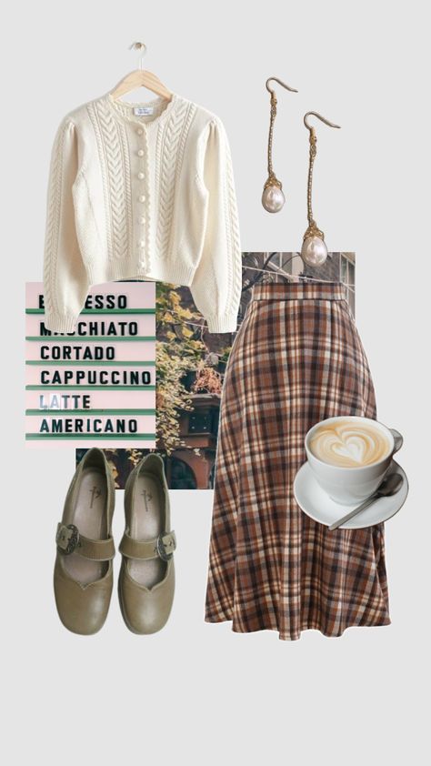 #cafe #backtoschool #backtoschooloutfit #academia #academiaaesthetic #outfitinspo #grandmacore Grandmacore Outfit, Grandma Core, Academia Aesthetic, Back To School Outfits, Connect With People, Your Aesthetic, Creative Energy, Style Me, Back To School