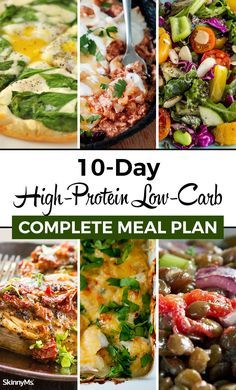 Looking for a low-carb meal plan that's also high in protein? This 10-Day High-Protein Low-Carb Complete Meal Plan is filled with incredible no-hassle meals that will help you lose weight and feel great! #lowcarb #weightlossrecipes #mealprep 1000 Calorie, Protein Meal Plan, High Protein Low Carb Recipes, Boiled Egg Diet Plan, Low Carb Meal, Diner Recept, Low Carb Meal Plan, Low Carb Diets, Makanan Diet