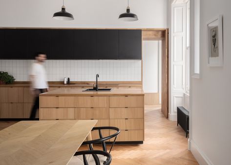 Georgian Apartment, Grey Sectional Sofa, Georgian Townhouse, Ikea Kitchen Cabinets, Cabinet Fronts, Grey Sectional, Casa Vintage, Herringbone Floor, Edinburgh Scotland