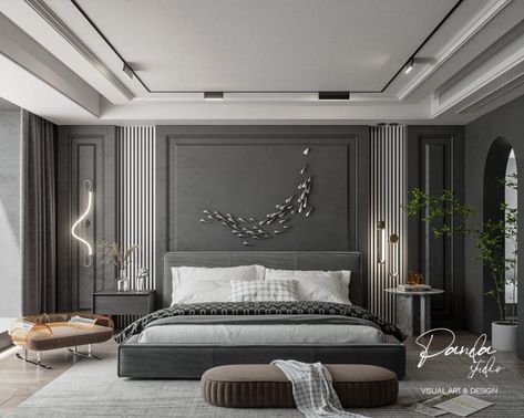 4594 Interior Bedroom Scene Sketchup Model by Nghia House Bedroom Wall Designs Modern, Bedroom Designs For Couples, Stylish Bedroom Design, Hotel Room Design, Bedroom Wall Designs, Cottage Interior, Luxury Bedroom Master, Wall Designs, Classic Bedroom