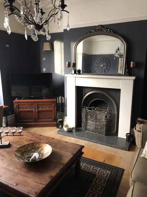 Living Rooms Victorian, Dark Victorian Living Room, Dark Victorian, Victorian Living Room, Dark Living Rooms, Park Street, Room White, Fireplace Remodel, Fireplace Ideas