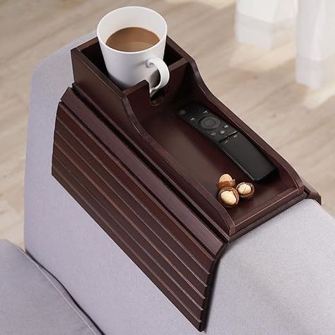 Amazon.com: GEHE Bamboo Couch Cup Holder, Anti-Spill Couch Drink Holder, Natural and Easy to Clean Couch Arm Cup Holder Tray Perfect for Cups, Beers, Snacks, Remote Control, Drinks : Home & Kitchen Bamboo Couch, Couch Organizer, Couch Cup Holder, Sofa Arm Tray, Sofa Arrangement, Future Living Room, Clean Couch, Perfect Sofa, Bamboo Material