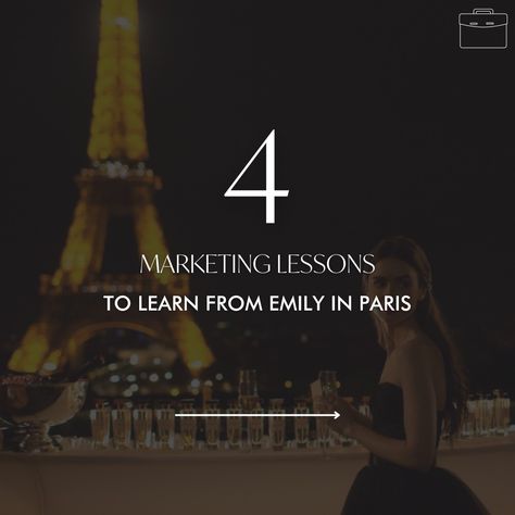 If you didn't watch Emily in Paris for the juicy tea, you sure did watch it because of the marketing! Here are four lessons we learned in Emily in Paris about business/marketing.

#emilyinparis #digitalmarketing #onlinemarketing #EmilyInParisNetflix #EmilyCooper #LilyCollins #Paris #France  #CityofLove #explorepage #grow #growth #Netflix #BingeWatching #Trendy  #Romance #Comedy #advertising #marketing #marketingagency #marketinggrowth Emily In Paris Marketing, Paris Markets, My Why, Romance Comedy, Emily In Paris, Fashion Marketing, About Business, Marketing Quotes, Lily Collins