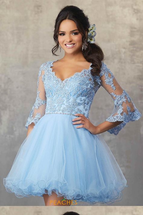 Grade 8 Grad Dresses Long, Quinceanera Dama Dresses, Grade 8 Grad, Light Blue Homecoming Dresses, Grade 8 Grad Dresses, Long Sleeve Homecoming Dress, Promotion Dresses, Damas Dresses, Long Sleeve Homecoming Dresses