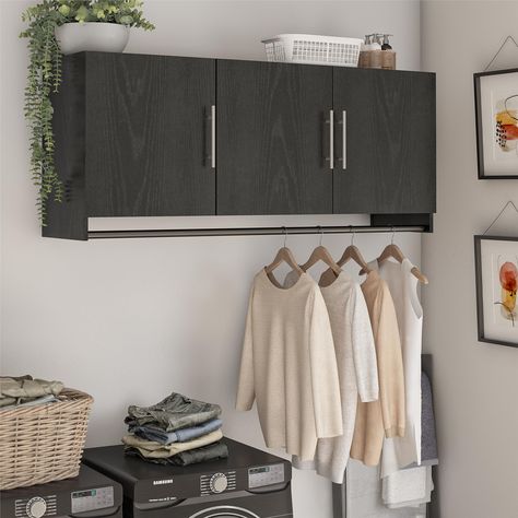 Hanging Cabinets Bedroom, Cabinets For Small Bedrooms, Wall Storage Cabinets, Small Bathroom Interior, Concealed Storage, Laundry Essentials, Laminated Mdf, Hanging Cabinet, Aesthetic Bathroom