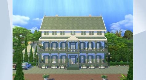 Check out this lot in The Sims 4 Gallery! - Modern meets traditional in this three-story home with extensive landscaping. #Oakenstead #maxis #maxishouse #Maxisremodel #maxisreno #maxisrenovation #Oakensteadreno #house #home #familyhouse #familyhome #residential #50by50 #6beds #tallwalls #mediumheightwalls #NoClutter #Moo #Simtested #cityliving #gettogether #gettowork Renovated by #Dolphinsimmer13 beautiful paintings by my dear friend #Gednaaahhh Gardens by #Scholzegret #ShadowyKitten #FrankieDan Sims 4 Gallery, My Dear Friend, City Living, Family House, The Sims 4, Beautiful Paintings, Dear Friend, The Sims, Sims 4