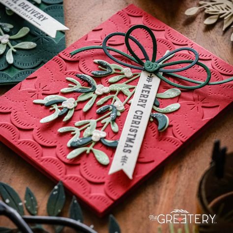 Bette Manning, Bow Cards, The Greetery, Creative Thoughts, Ribbon Diy, Pretty Wreath, Holiday Stamping, Watercolor Christmas Cards, Card Techniques