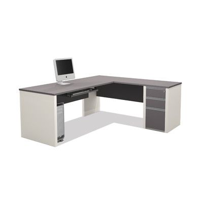 Found it at Wayfair - Connexion L-Shape Computer Desk with Pedstal L Shaped Office Desk, Michael Malarkey, L Shaped Executive Desk, L Desk, Wood Computer Desk, Corner Computer Desk, Contemporary Desk, Big Desk, L Shaped Desk