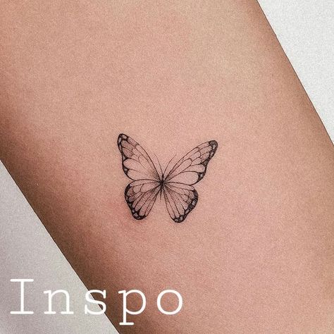 Cute Matching Tattoos, P Tattoo, Unique Small Tattoo, Timeless Tattoo, Flying Tattoo, Small Butterfly Tattoo, Feather Tattoo Design, Small Pretty Tattoos, Minimalist Tattoos