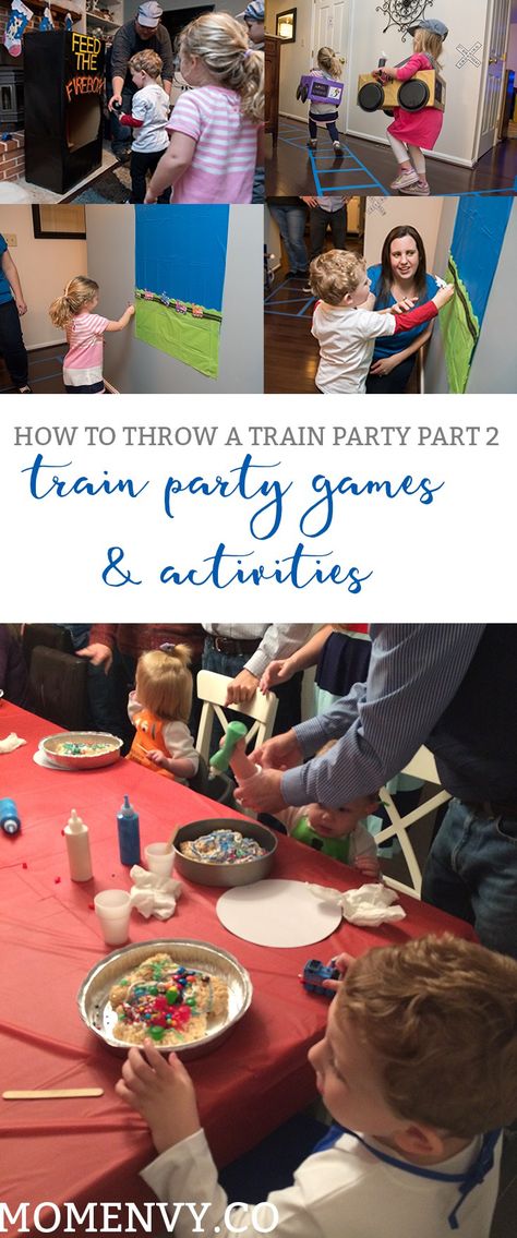 Truck Birthday Party Games, Train Party Games, Train Games For Kids, Train Theme Party, Train Birthday Theme, Train Theme Birthday Party, Thomas Birthday Parties, Thomas The Train Birthday Party, Thomas The Train Party