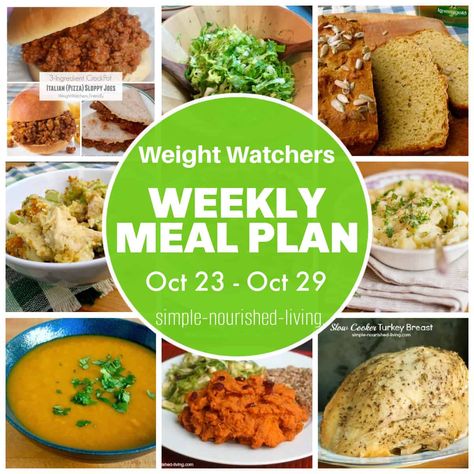 Weight Watchers Weekly Meal Plan Week 1, Ww Meal Prep For The Week, Meal Prep Weight Watchers, Meal Plan For Dinner, Weight Watchers Meal Plan, Weight Watchers Simple Start, Ww Meal Plan, Weight Watchers Crock Pot Recipes, Weight Watchers Menu