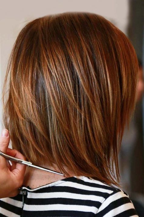 Medium Bob Layered Hairstyles, Dark Auburn Hair, Κούρεμα Bob, Brunette Bob, Choppy Bob Hairstyles, Hair Color Auburn, Layered Bob Hairstyles, 2015 Hairstyles, Hair Styles 2017