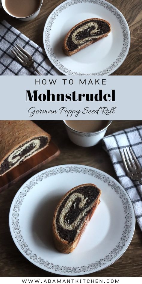 Poppy Seed Strudel Recipes, Poppy Seed Pastry, Poppy Seed Strudel, Solo Poppy Seed Filling Recipes, Poppyseed Dessert Recipes, German Poppyseed Cake, Poppyseed Strudel, German Strudel, Poppyseed Roll Recipe