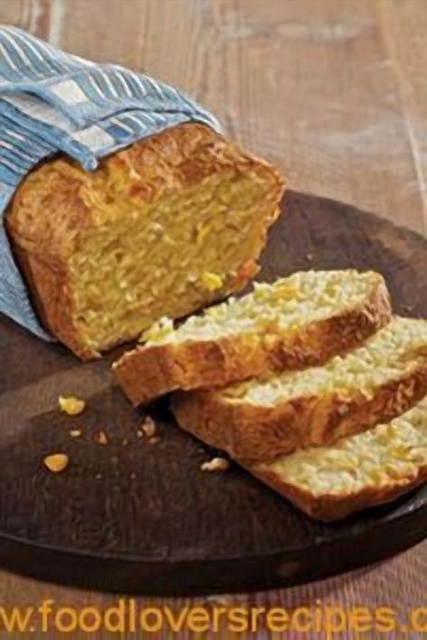 Explore the delightful world of Mielie Bread with this mouthwatering recipe from Food Lovers. Perfect for those who appreciate the comforting taste of homemade bread with a twist, this recipe brings the rich flavors of corn to your table. Ideal for any meal, it's a must-try for bread enthusiasts and food lovers alike. Mielie Bread, Mealie Bread, Fluffy Cornbread, Rusk Recipe, Bread Tin, Bread Ingredients, Potato Soup Recipe, Bread Making, Bread Bun