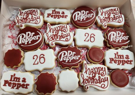 The Best Sugar Cookies! https://www.facebook.com/TheBestSugarCookies?mibextid=ZbWKwL Dr Pepper Cookies Decorated, Best Sugar Cookies, Dr Pepper, Birthday Cookies, Sweet 16, Bday Party, Sugar Cookies, Cookie Decorating, Stuffed Peppers