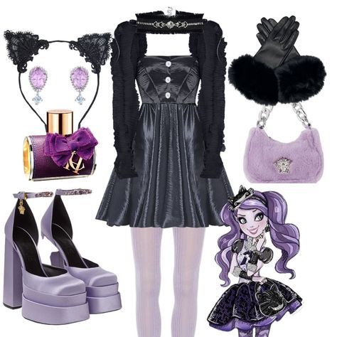 Kitty Cheshire Outfits, Cheshire Cat Inspired Outfits, Cheshire Costume, Fitsandbits Outfits, Aesthetic Mode, Kitty Cheshire, Macabre Fashion, Cat Outfits, High Characters