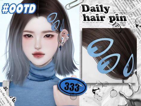 asan333's 333-Daily hair pin Cc Accessories, Sim4 Cc, Ts4 Mods, Cc Hats, Mod Hair, Natural Face Skin Care, Sims 4 Game Mods, Free Sims, Sims4 Clothes