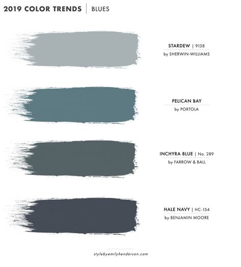 2019 Paint Color Trends - Emily Henderson Best Blue Paint Colors, Interior Paint Colors Schemes, Guest Bedroom Design, Trending Paint Colors, Paint Color Schemes, Blue Paint Colors, Best Paint Colors, Bedroom Paint Colors, Dark Interiors