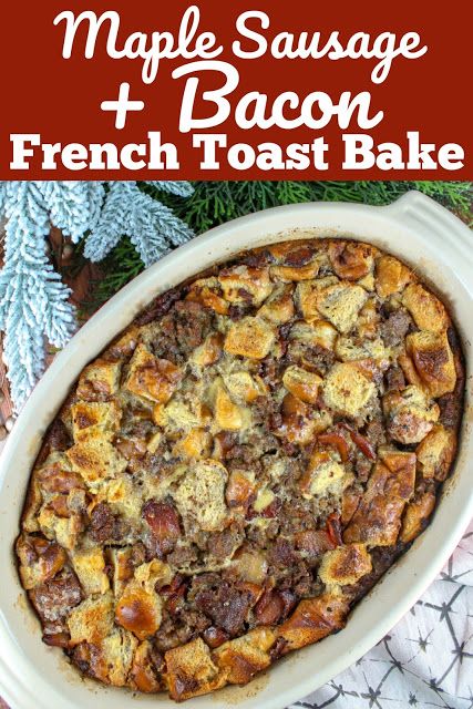 Best Breakfast Casseroles, Bacon French Toast, Bagel French Toast, Breakfast Casserole With Bacon, Make Ahead French Toast, Breakfast Casserole French Toast, Crockpot French Toast, Sausage And Bacon, Cinnamon French Toast Bake