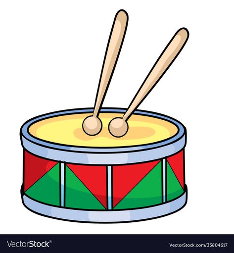 Toys Drawing Illustrations, Music Instruments Drawing, Music Instruments Illustration, Instrument Clipart, Drum Illustration, Drums Cartoon, Cartoon Objects, Musical Instruments Clipart, Drum Drawing