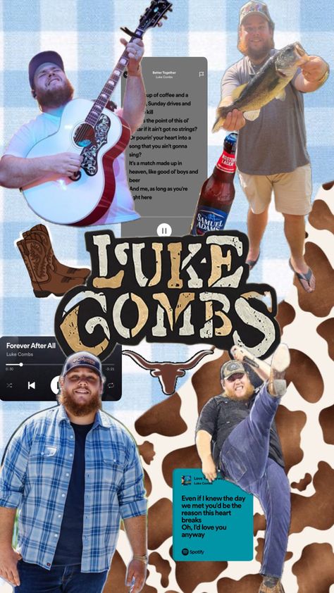 Blue Luke Combs wallpaper Luke Combs Wallpaper, Best Country Singers, Luke Combs, Collage Background, Marvel Wallpaper, Cool Countries, Match Making, Country Singers, Better Together