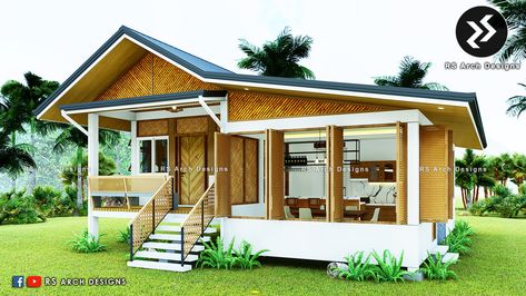 Concrete Small House, House Plans Philippines, Bahay Kubo Design, Modern Bahay Kubo, Design Casa Piccola, Filipino House, Small House Design Philippines, Elevated House, Philippine Houses