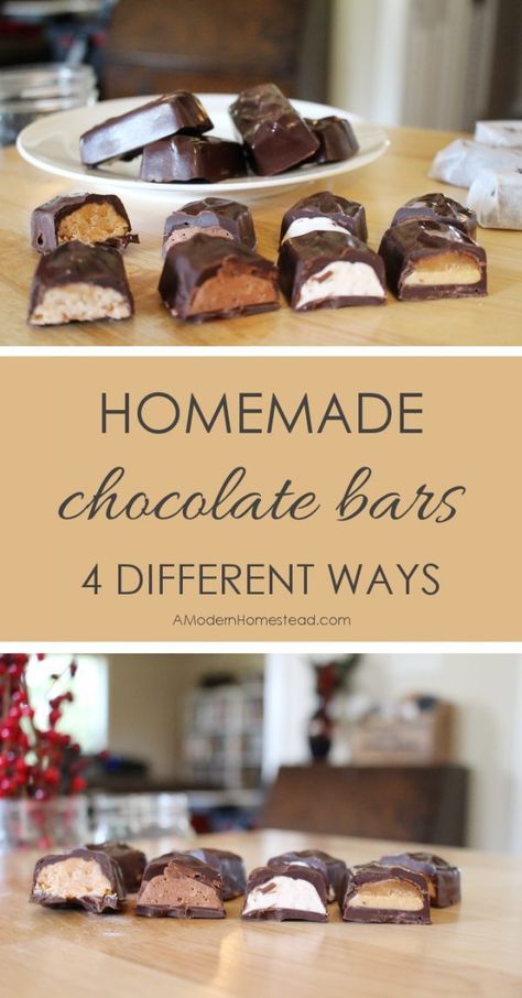 Homemade Chocolate Candy, Homemade Candy Bars, Homemade Chocolate Bars, Bars Chocolate, Christmas Candies, Candy Man, Chocolate Candy Recipes, Candy Truffles, Chocolate Making