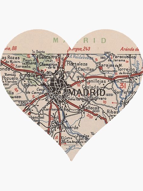 Madrid Stickers, Spain Scrapbook, Spain Stickers, Map Of Madrid, Primark Shop, City Stickers, Collage Stickers, Spain City, Travel Journaling