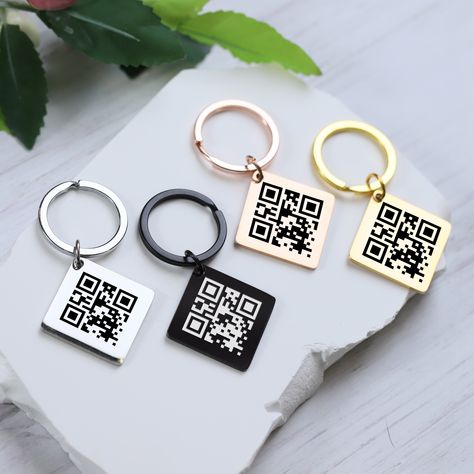 ---Details--- * Material: Stainless Steel * Color: Gold/ Silver/ Rose Gold/ Black * Size: 2.5 * 2.5 cm ---How to order? --- 1. Select a color for your keychain; 2. Enter the content(icon or name) in Personalization Box; 3. Send a picture of your QR CODE or URL via 'Messages';  4. Add to cart and proceed to checkout; Looking for a unique and personalized gift that will be cherished for years to come? Look no further than our customizable stainless steel keychain! Made from high-quality stainless Qr Keychain, Qr Code Keychain, Best Self Quotes, Etsy Personalized Gifts, Personalised Gifts, Pictures Of You, Silver Rose Gold, Qr Code, Gold Black