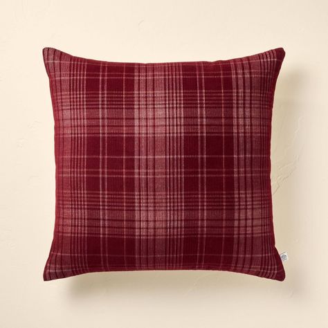 Raised Striped Chunky Knit Throw … curated on LTK Corduroy Pillow, Fall Decor Living Room Cozy, Red Plaid Pillows, Burgundy Decor, Burgundy Pillows, Tartan Cushions, Burgundy Christmas, Square Pillows, Hearth & Hand With Magnolia