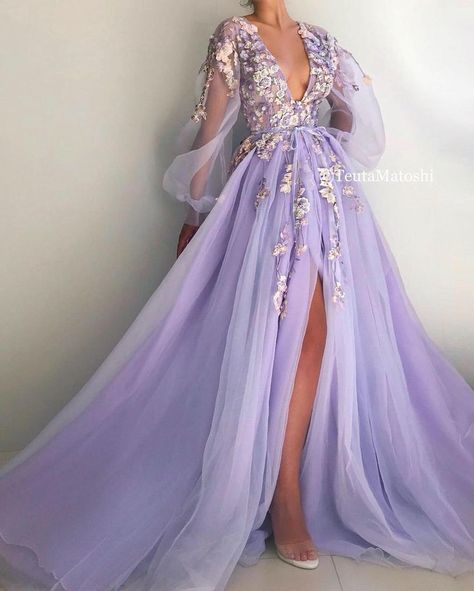 Lilac Prom Dress, Tulle Long Prom Dress, Flower Prom Dress, Prom Dress Evening, Lilac Dress, Dress Evening, Long Prom Dress, Dress Plus Size, Evening Dresses Prom