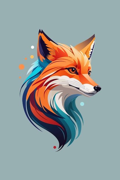 Bright vector fox head logo | Premium Vector #Freepik #vector #wolf-cartoon #cute-wolf #squirrel #wolf Wolf Cartoon, Fox Vector, Fox Cartoon, Cartoon Wolf, Happy Fox, Fox Family, Fox Squirrel, Paint Inspiration, Mr Fox