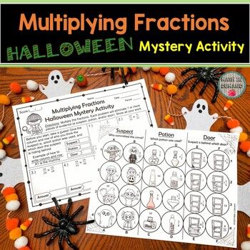 Math in Demand: Halloween Multiplying Fractions Mystery Activity Multiplying Fractions Activities, Halloween Fractions, Math Early Finishers, Multiplying Fractions, Halloween Mystery, Fraction Activities, Pumpkin Activities, Mixed Numbers, Coordinate Plane