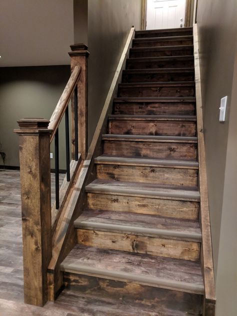 Basement Remodel Remodel Staircase, Refinishing Basement, Stairs 3d, Remodel Stairs, Basement Steps, Basement Stairs Ideas, Basement Decoration, Stairs Renovation, Wood Path