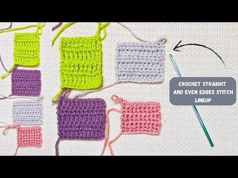 Raji's Craft Hobby: How To Get Even and Straight Edges Every Time You Crochet with The Straight Edge Turning Chain Method How To Keep Edges Straight In Crochet, Clean Edges Crochet, How To Fix Crooked Crochet Edges, How To Keep Crochet Rows Even, Fix Uneven Crochet Edges, Crochet Edges, Get Even, So Satisfying, Your Crochet