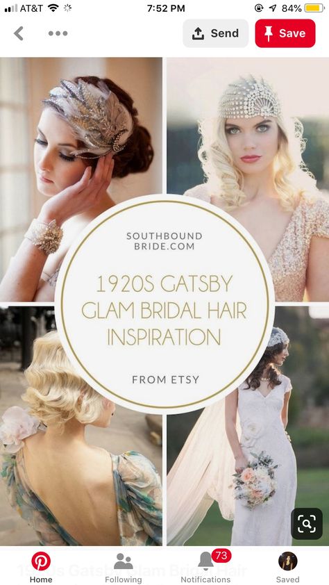 Gatsby Wedding Hair, 1920 Wedding Dress, 20s Wedding Theme, 1920s Wedding Hair, Glam Bridal Hair, 1920 Wedding, Gatsby Glam, Gatsby Wedding Dress, Roaring 20s Wedding