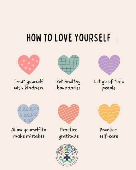 Embrace self-love with these 6 steps! 🌟✨ Remember, it's okay to put yourself first. Cultivate positivity, set boundaries, and celebrate YOU every day. Self-care isn't selfish; it's essential! 💖 #SelfLove #SelfCare #LoveYourself Self Love Activity, Self Care Vision Board, Love For Myself, Self Betterment, Love My Self, Confidence Building Activities, More Self Love, Learn To Love Yourself, Motivational Tips