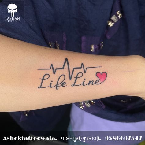 TashanTattoo
AshokTattooWala
S.20. Tirupati plaza
Opp. New bus stand
Near gd modi collage
Palanpur (gujrat)
9586697547
9687533310 Line Tattoo Heart, Life Line Heartbeat, Life Line Tattoo, My Life Line, Heartbeat Tattoo, Life Line, Tattoo Heart, Line Tattoo, Line Tattoos