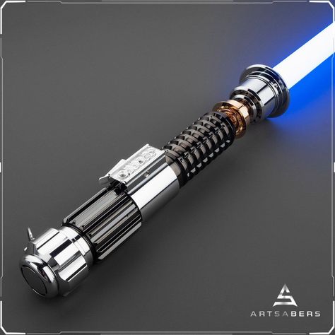 Lightsaber Obi Wan, Obi Wan Kenobi Lightsaber, Obi Wan Lightsaber, Lightsaber Design, Star Wars Light, Star Wars Trilogy, Star Wars Light Saber, Jedi Master, Obi Wan Kenobi