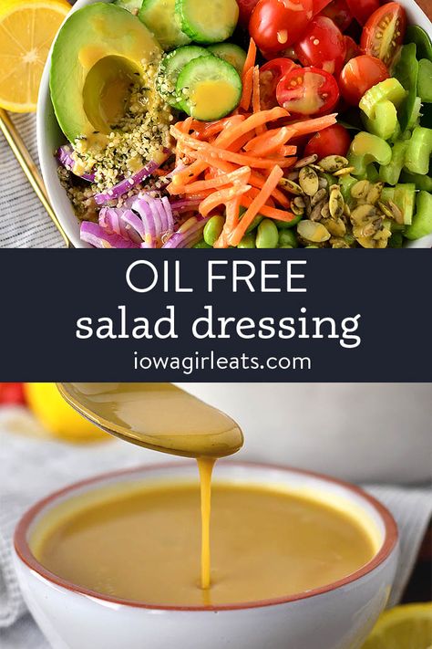 All you need is 3 ingredients to make low fat, flavor packed, Oil Free Honey Mustard Salad Dressing! Drizzle over any and all salads. iowagirleats.com oil free salad dressing, oil free recipes, low fat salad dressing, low fat salad dressing recipe, oil free salad dressing, no oil salad dressing, oil free honey mustard dressing, salad dressing without oil, low calorie mustard dressing Low Fat Salad Dressing, Savory Potato Salad, Honey Mustard Salad, Honey Salad Dressing, Low Fat Salads, Low Carb Salad Dressing, Oil Free Salad Dressing, Mustard Salad, Honey Mustard Salad Dressing